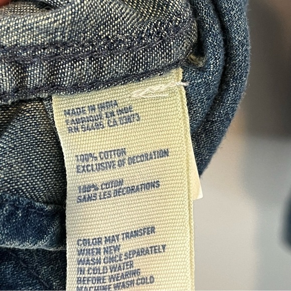 Women’s | American Eagle Blue Denim Pearl Snap Studded Jacket | Small - Picture 7 of 7